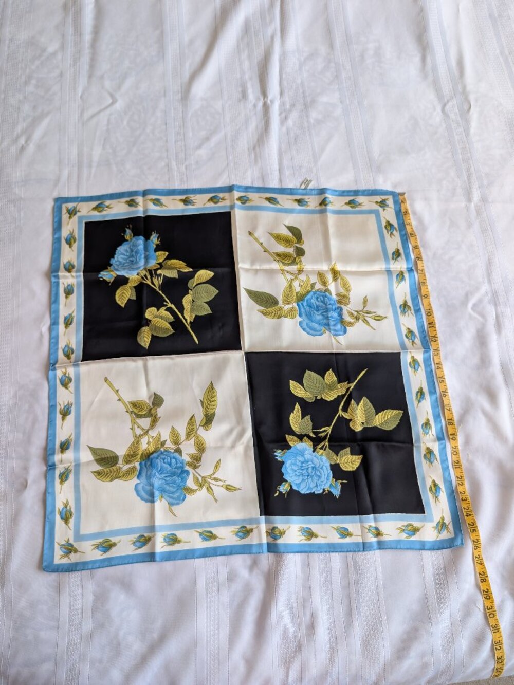 St Michael Floral Satin Scarf Made in Italy